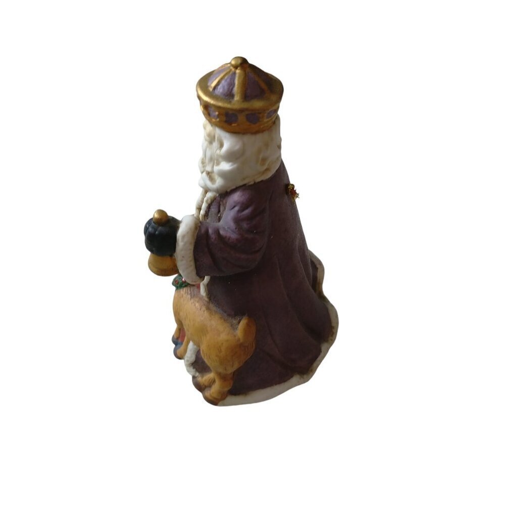 Wise Man Nativity Bell 5 Inch Christmas Porcelain Holiday Classic Vintage CB1 - Picture 2 of 4